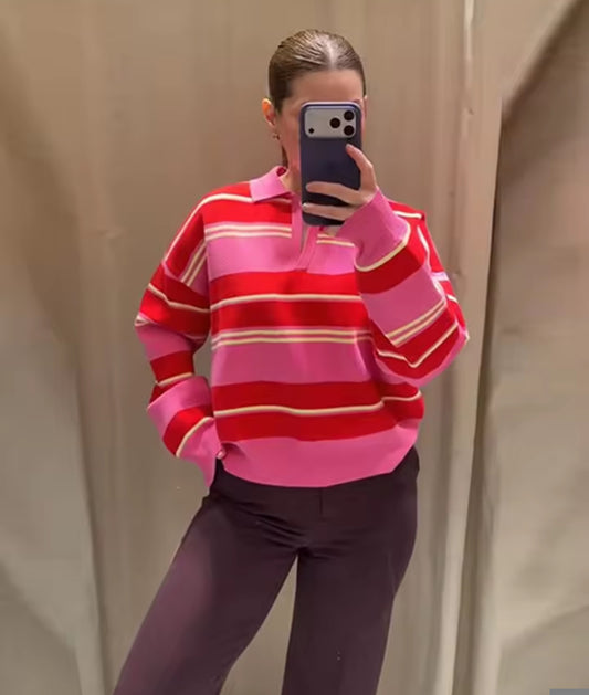 JERSEY RAYAS CON CUELLO