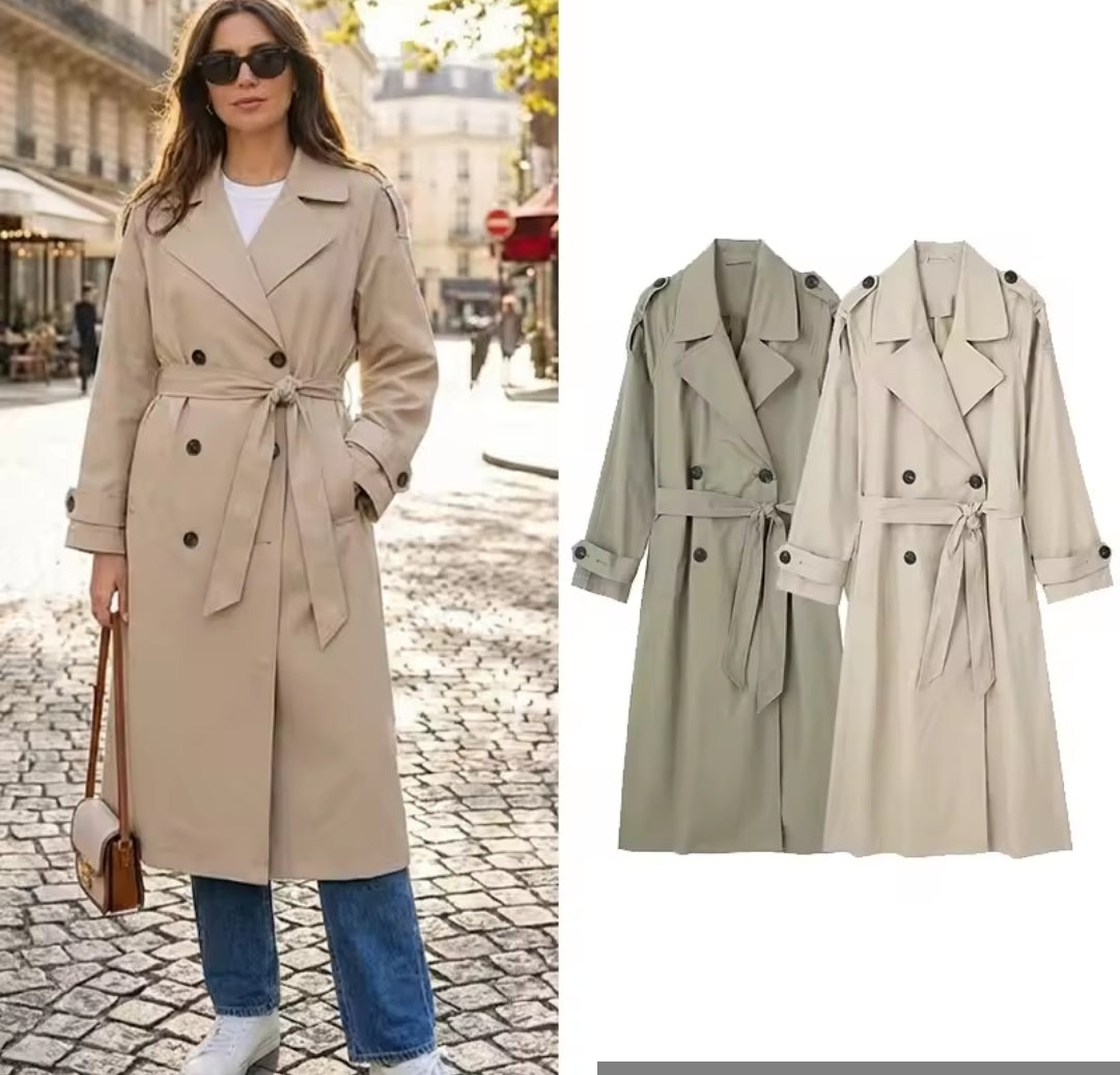 GABARDINA LARGA BEIGE