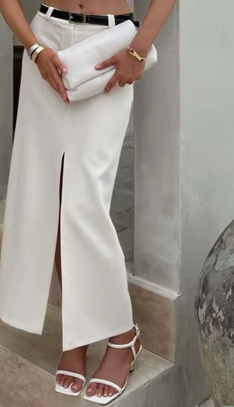 FALDA MIDI BLANCA
