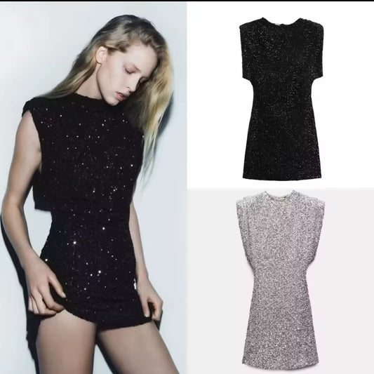 VESTIDO LENTEJUELAS ESPALDA DESCUBIERTA