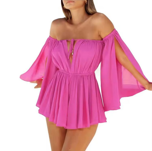 VESTIDO MANGAS ABIERTAS