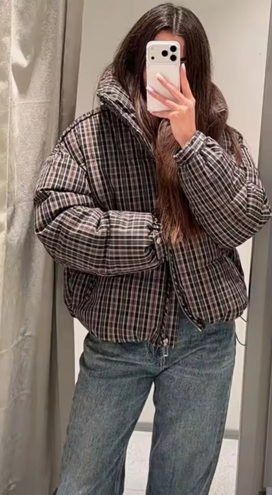 CHAQUETA ACOLCHADA DE CUADROS