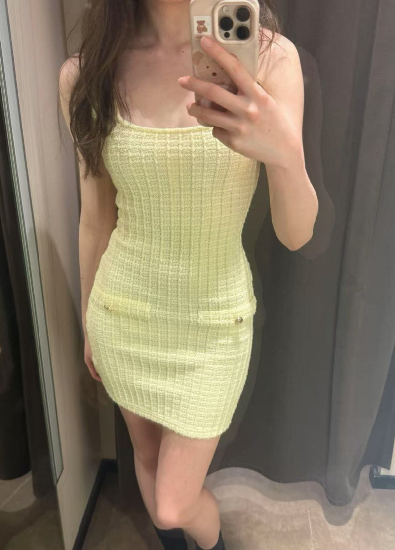 VESTIDO TEXTURA CON BOTONES