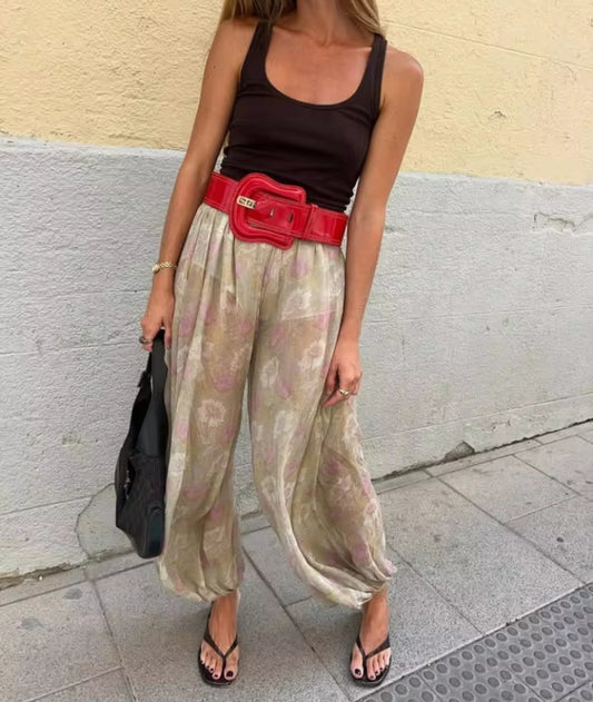 PANTALÓN BOMBACHO ESTAMPADO