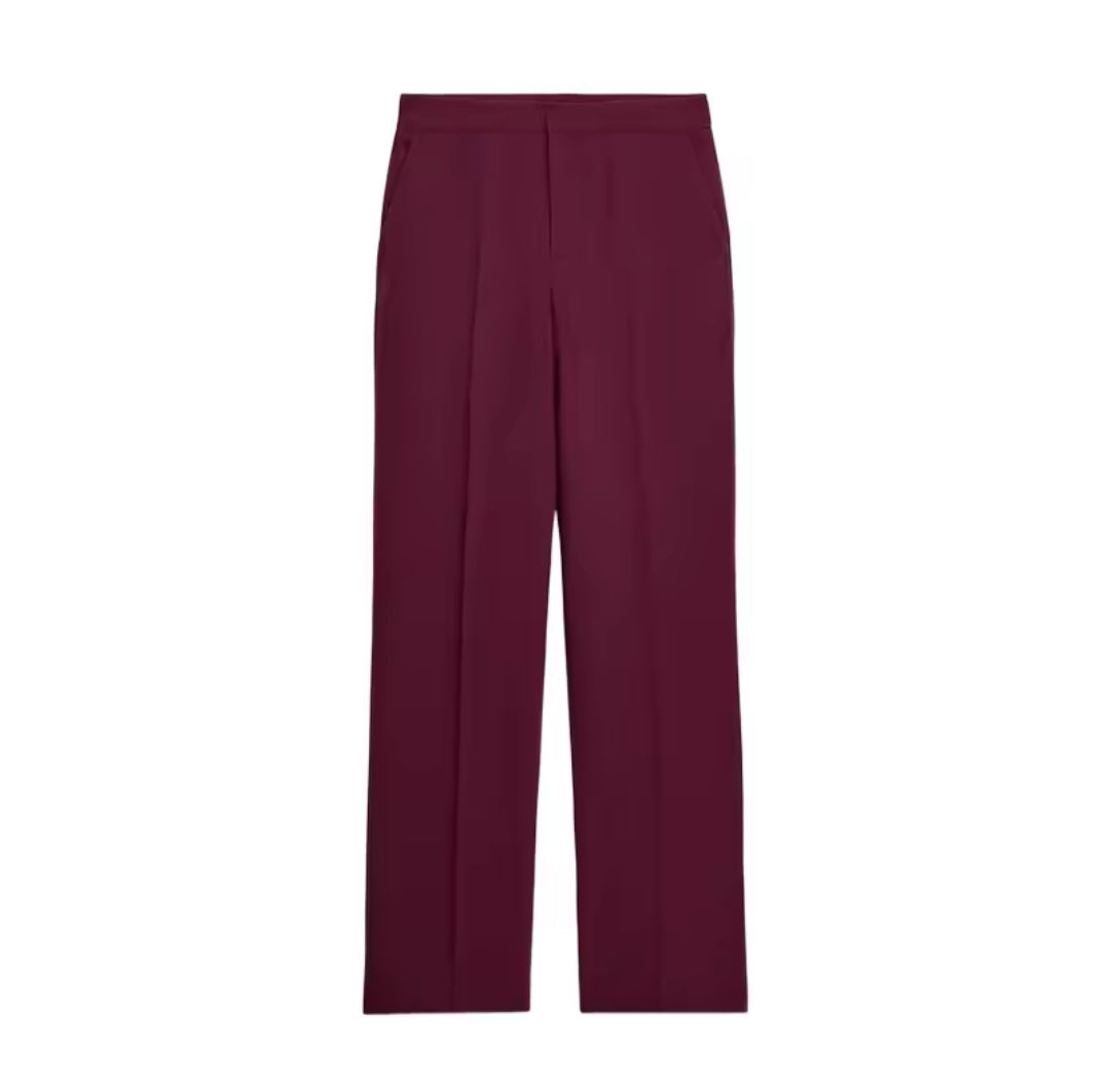 PANTALÓN TRAJE BURDEOS