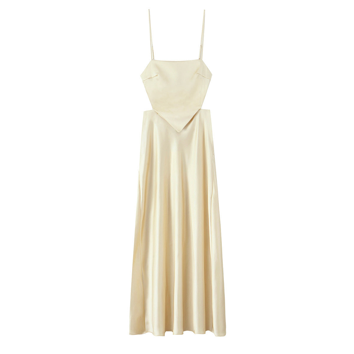 VESTIDO SATINADO ESPALDA LAZO