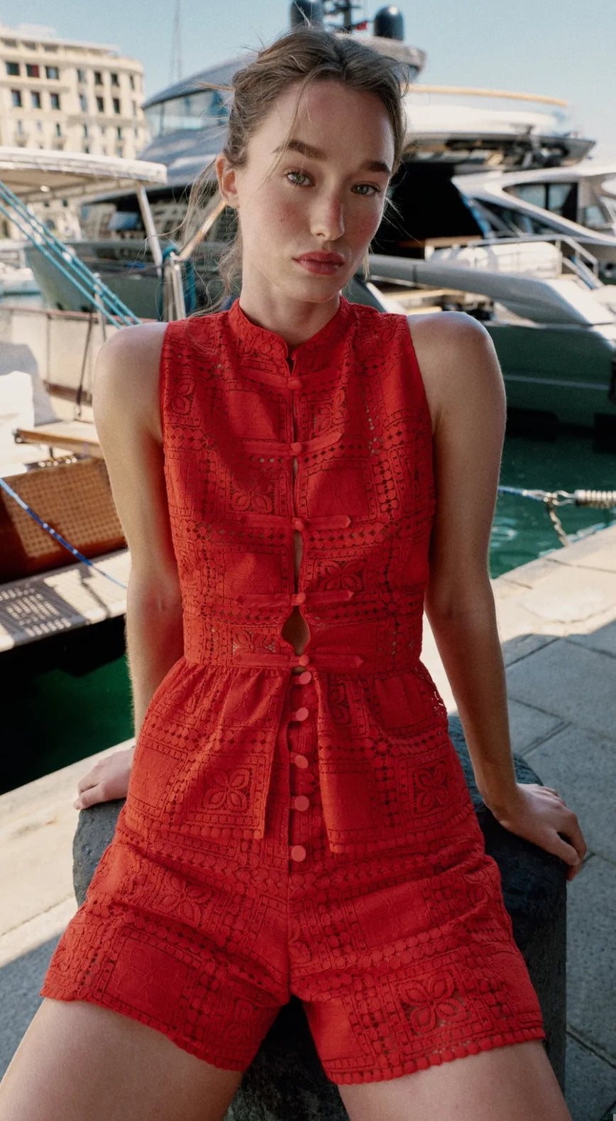 CONJUNTO ROJO BERMUDAS
