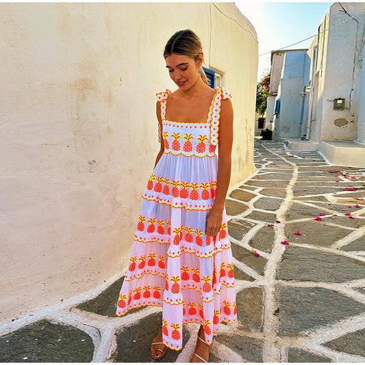 VESTIDO FLUOR PIÑAS