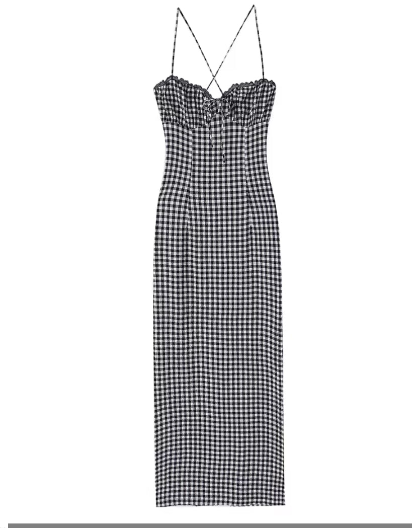VESTIDO VICHY ENTALLADO